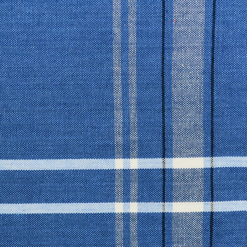 DII French Stripe Dining Table Collection Farmhouse Style Tablecloth, 70 Inches Round, Blue Chambray - Image 2